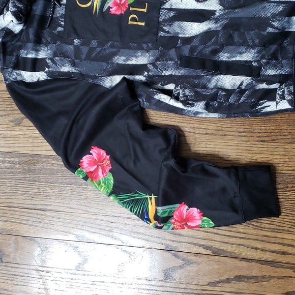 Floral Print Men Hoodie - Picture 5 of 14